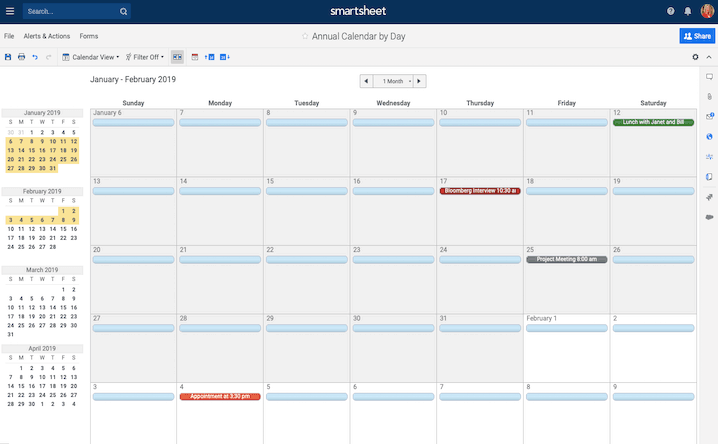 Calendario personalizado en Excel