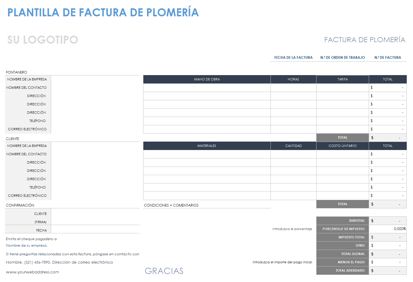 Factura de climatización