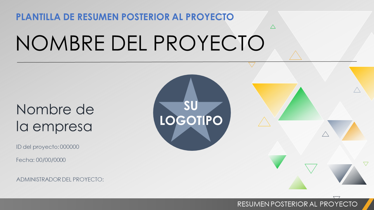 Informe posterior al proyecto