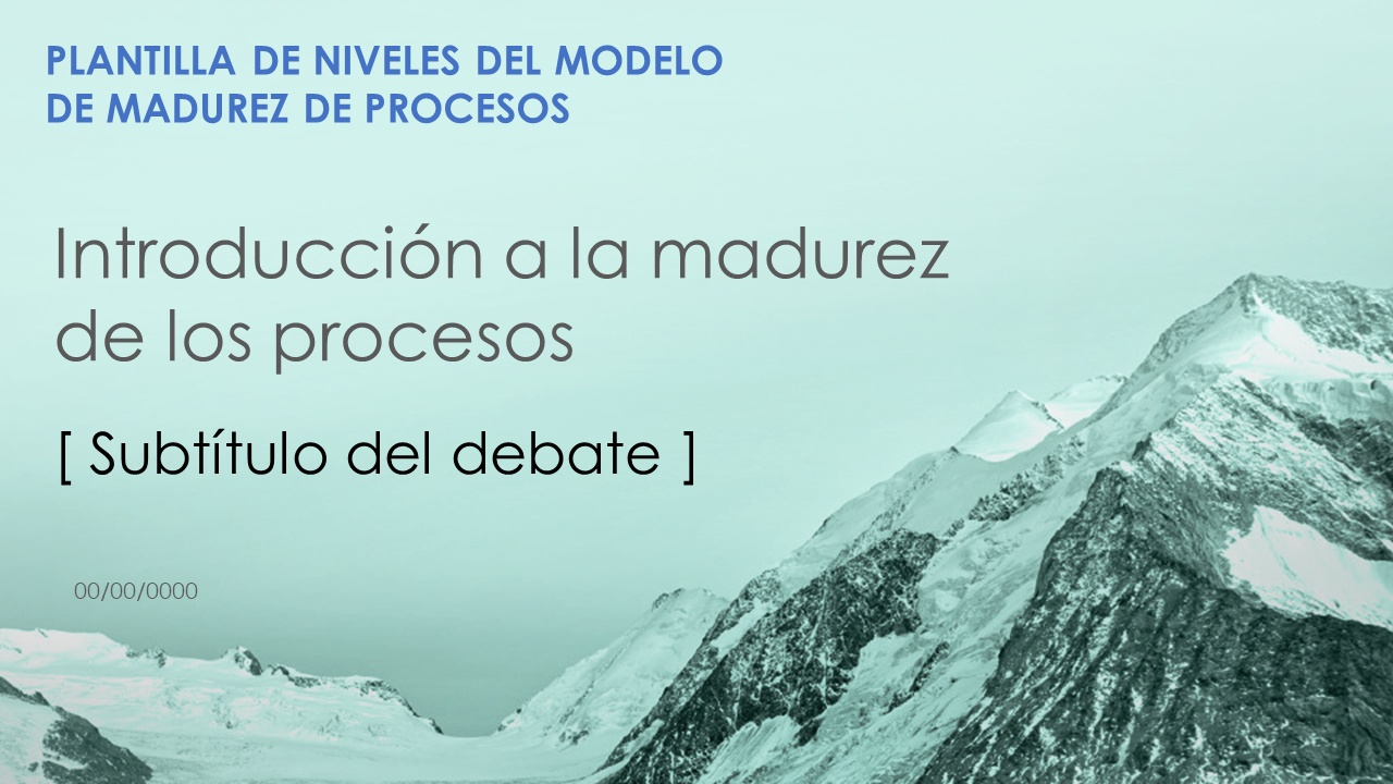 Plantilla de niveles del modelo de madurez del proceso