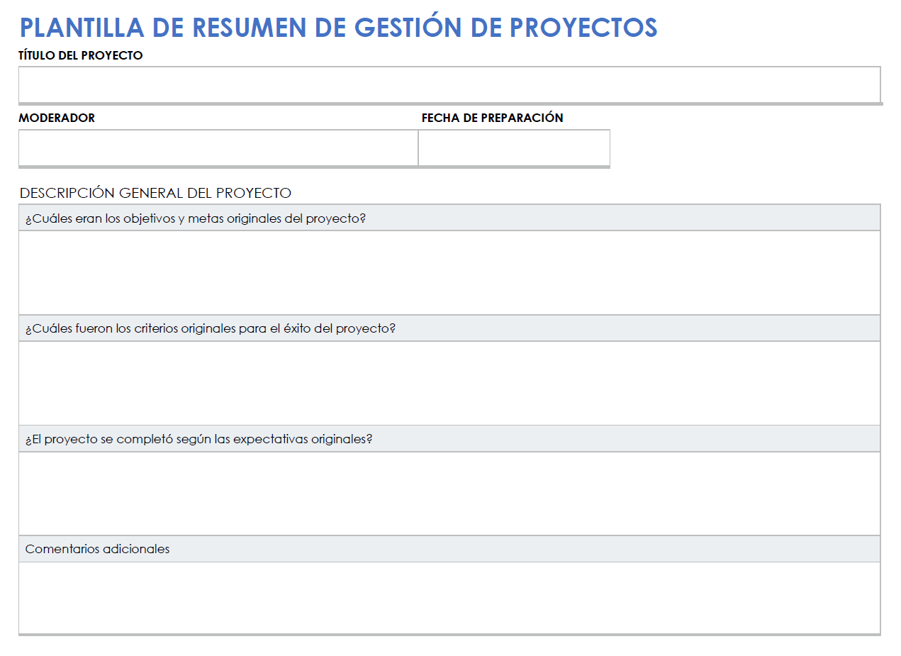 Informe de gestión del proyecto