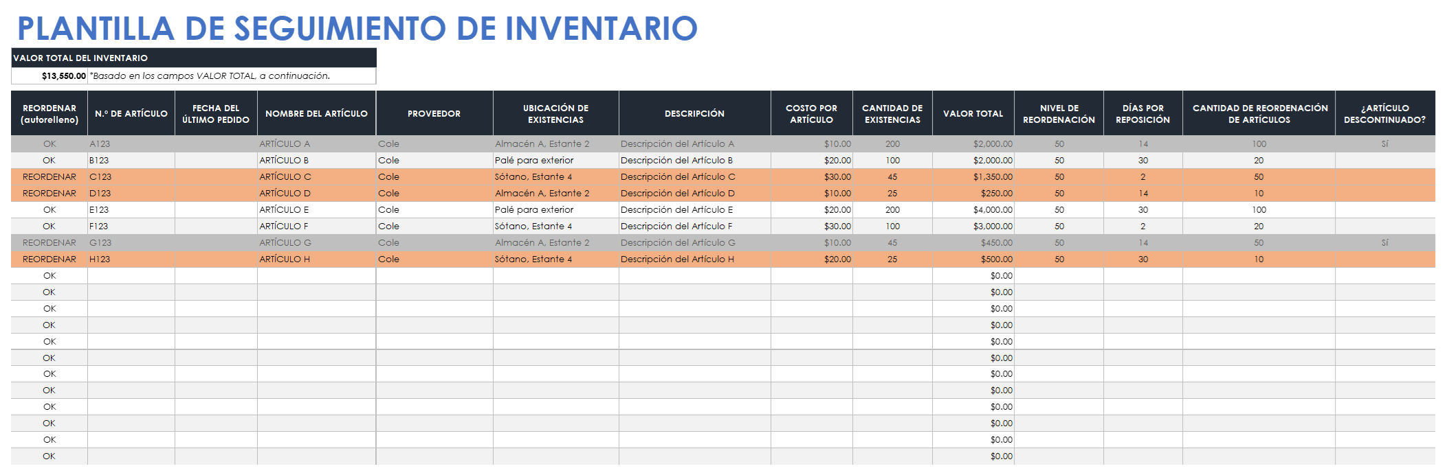  Plantilla de seguimiento de inventario