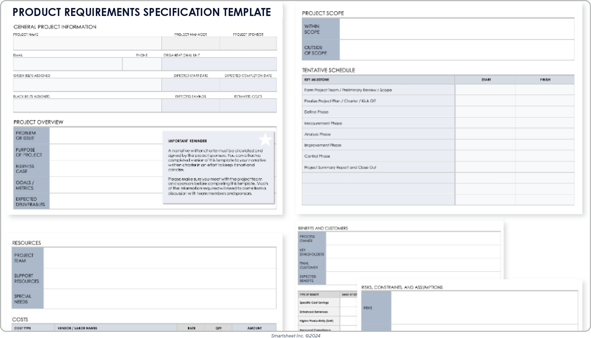 Plantilla de especificaciones de requisitos de proyectos