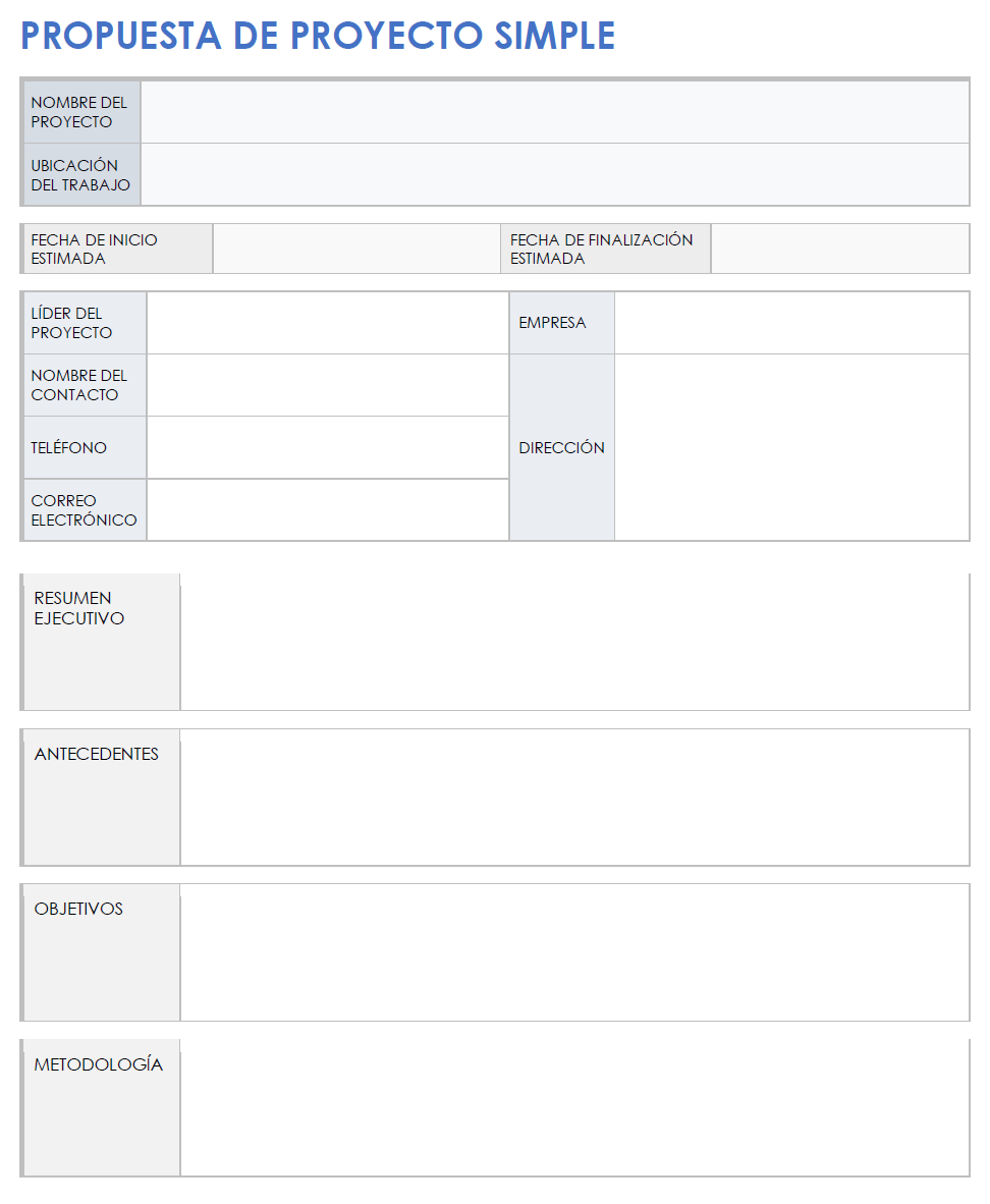  Plantilla de propuesta de proyecto simple