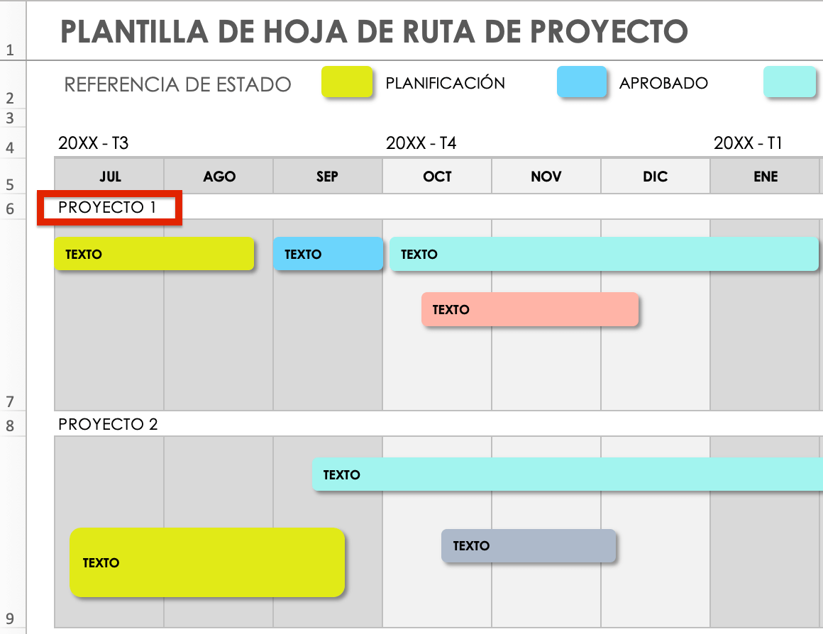 Agregar nombres de tareas