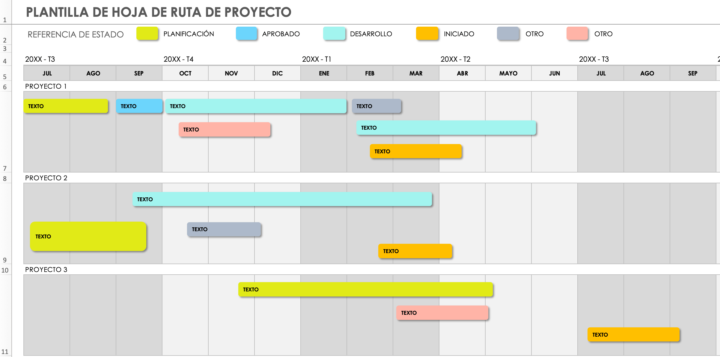 Abrir hoja de ruta del proyecto