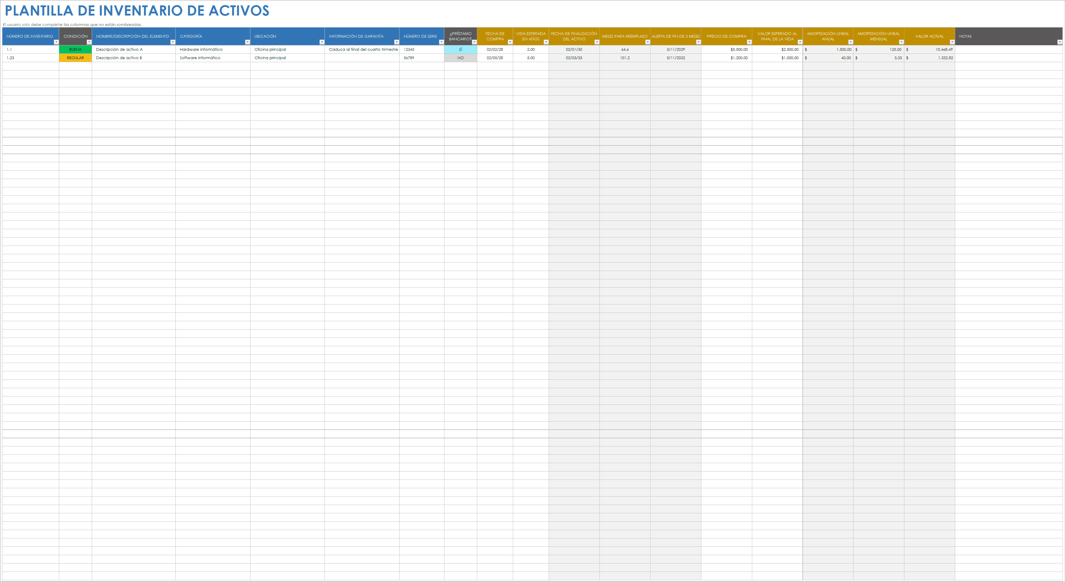  Plantilla de inventario de activos