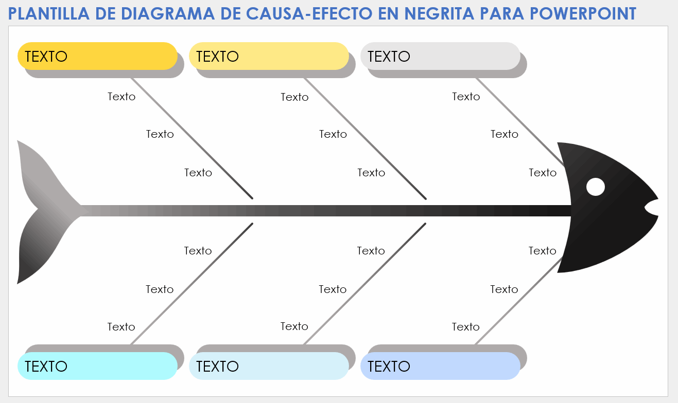 Plantilla de diagrama de espina de pescado en negrita