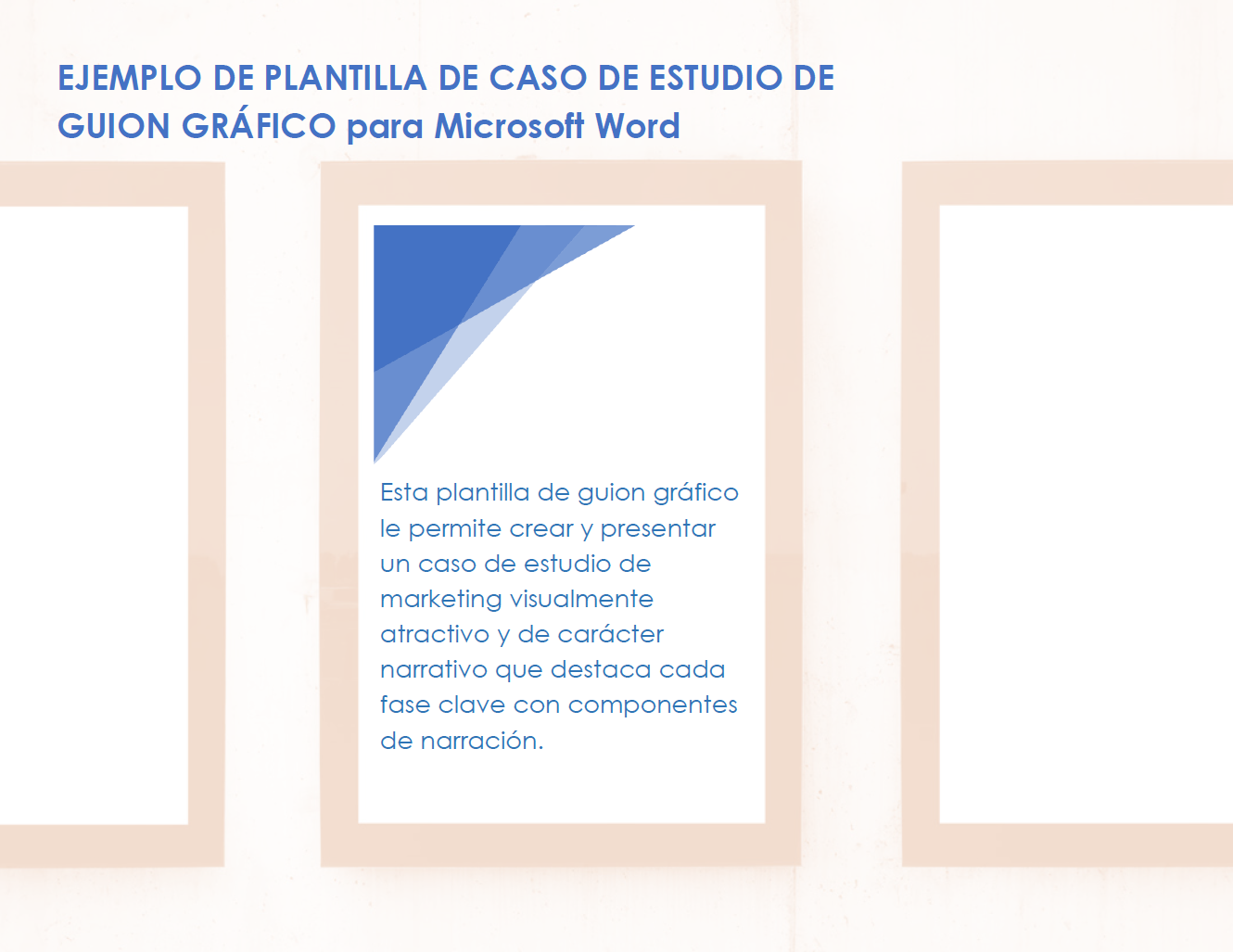 Ejemplo de plantilla de guión gráfico de estudio de caso para Microsoft Word