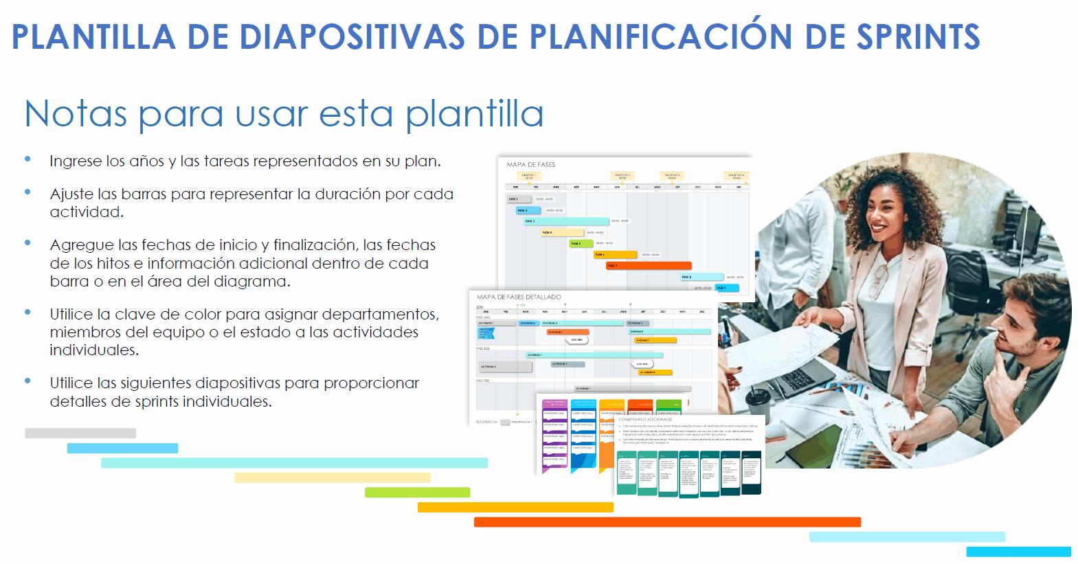 Plantilla de diapositiva de planificación de sprint