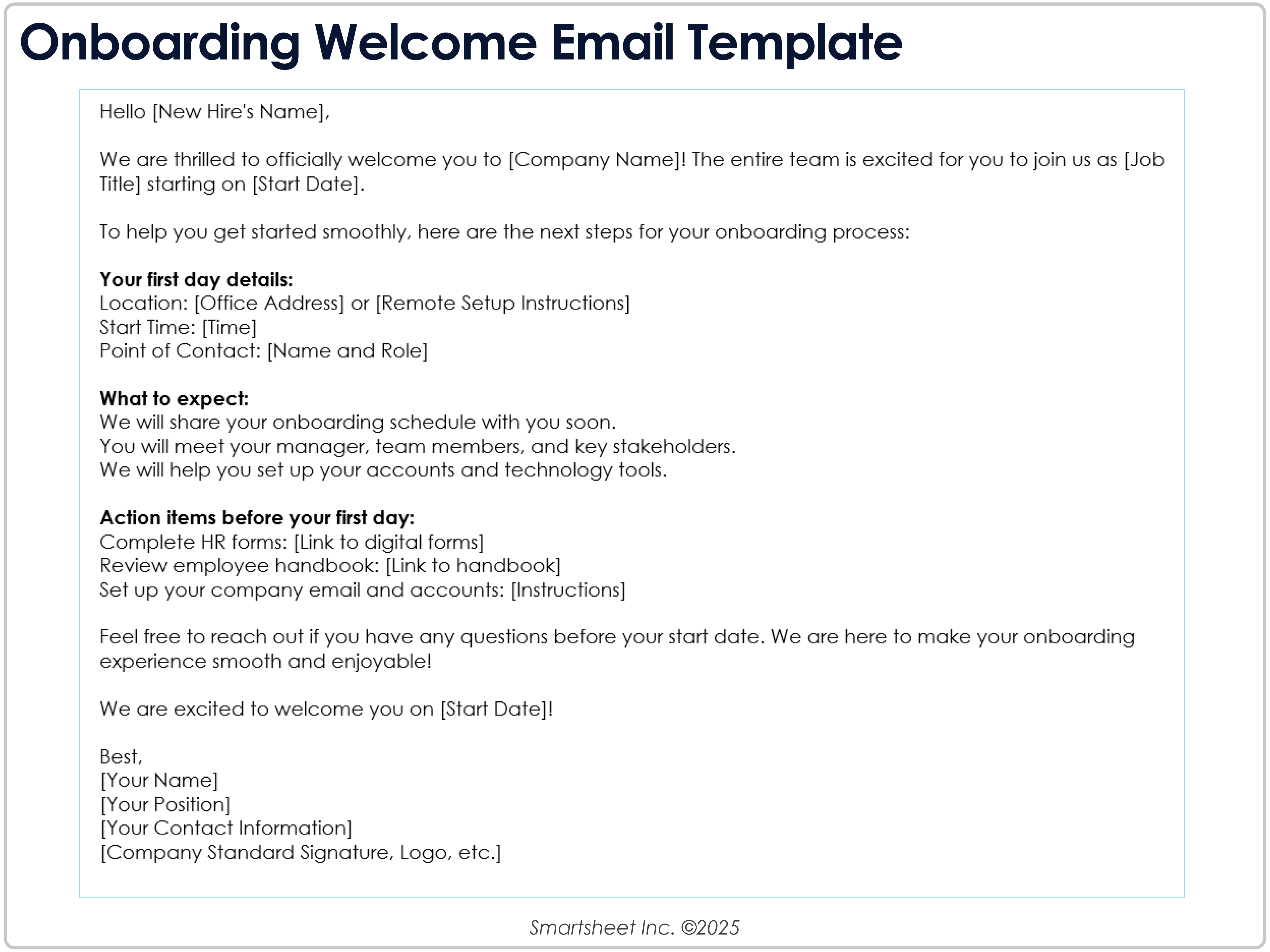 Plantilla de Email de Bienvenida a Bordo 8779