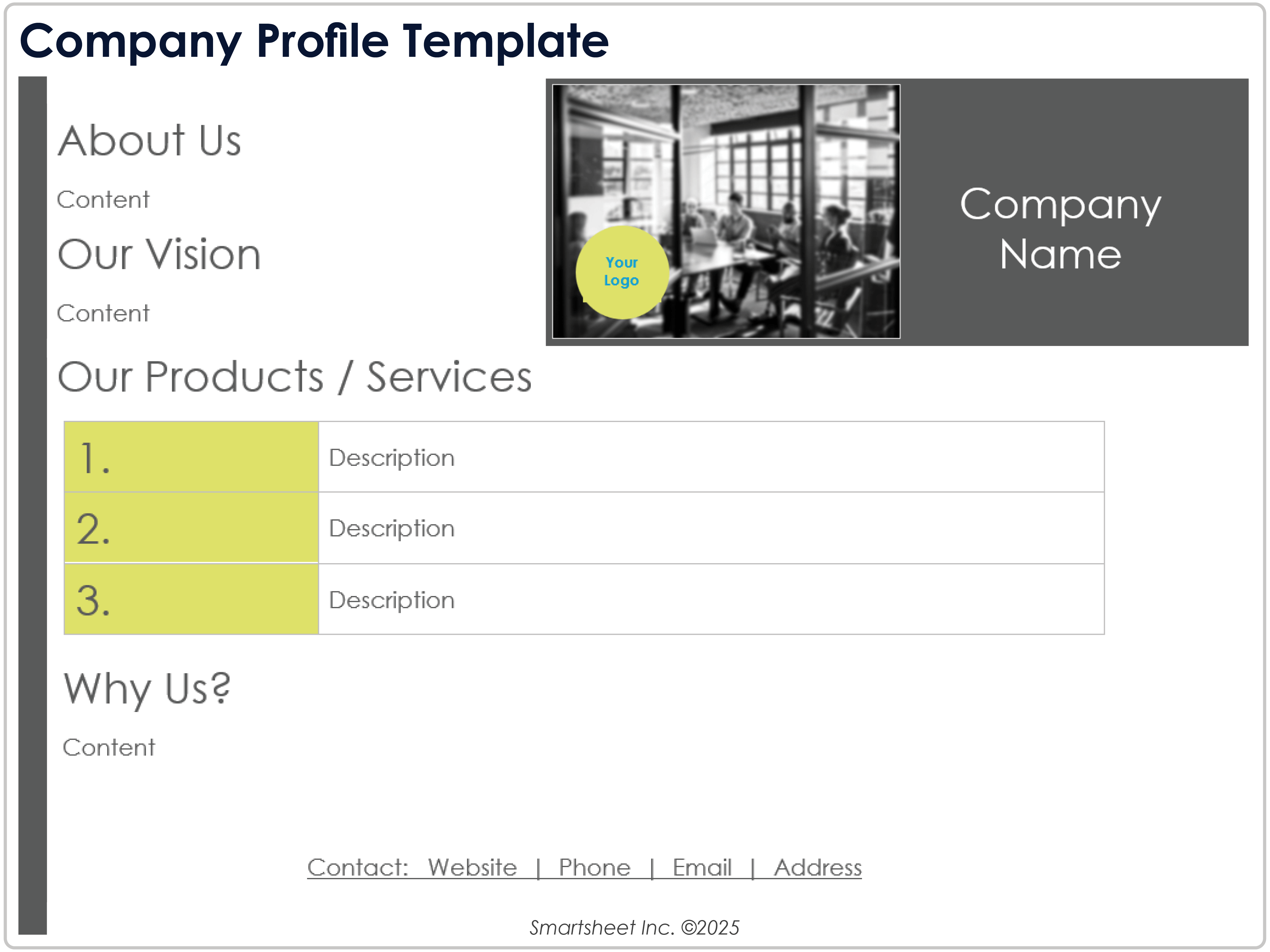 Plantilla de Perfil de Empresa 8781