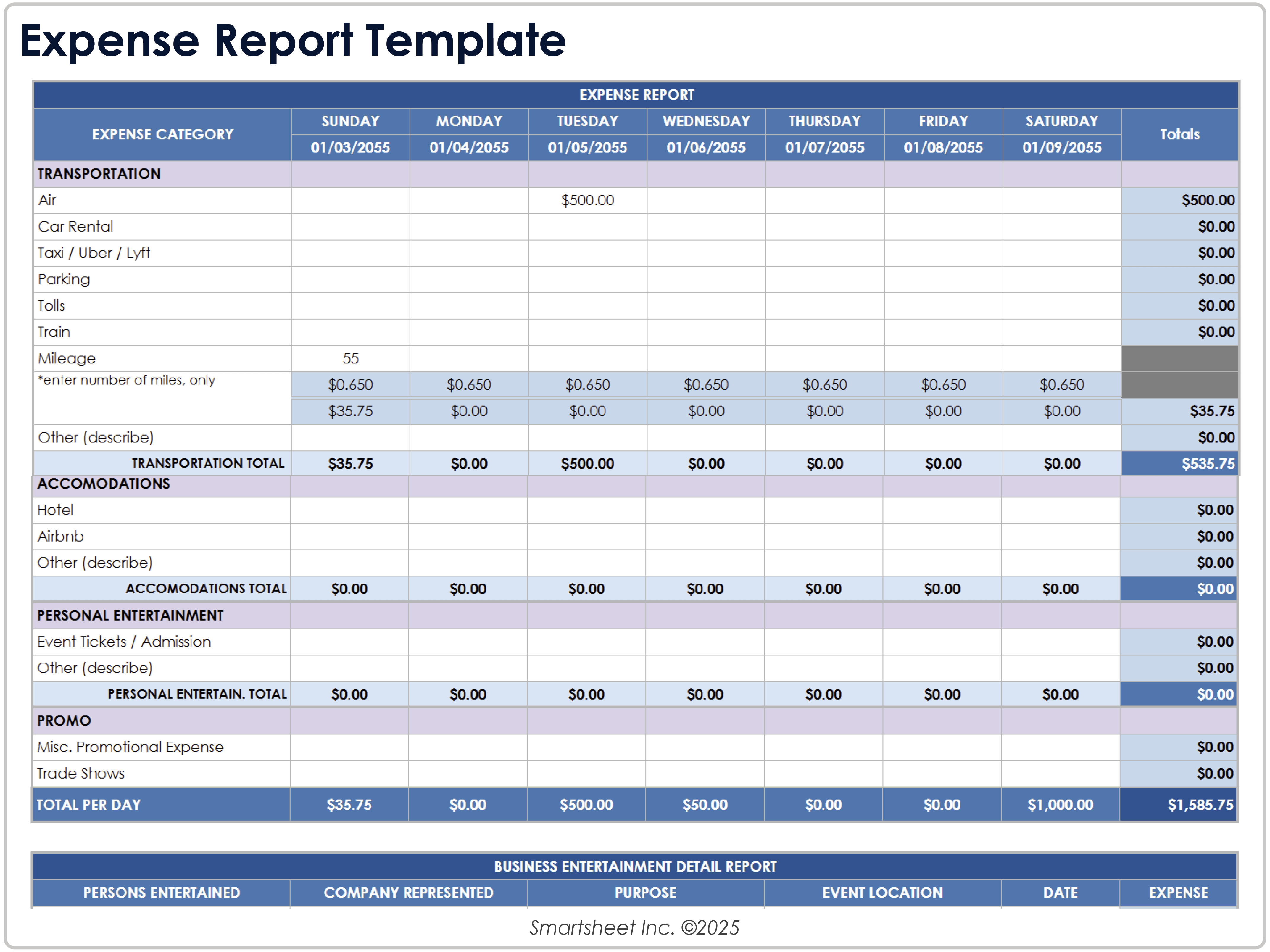 Plantilla de Informe de Gastos 8781