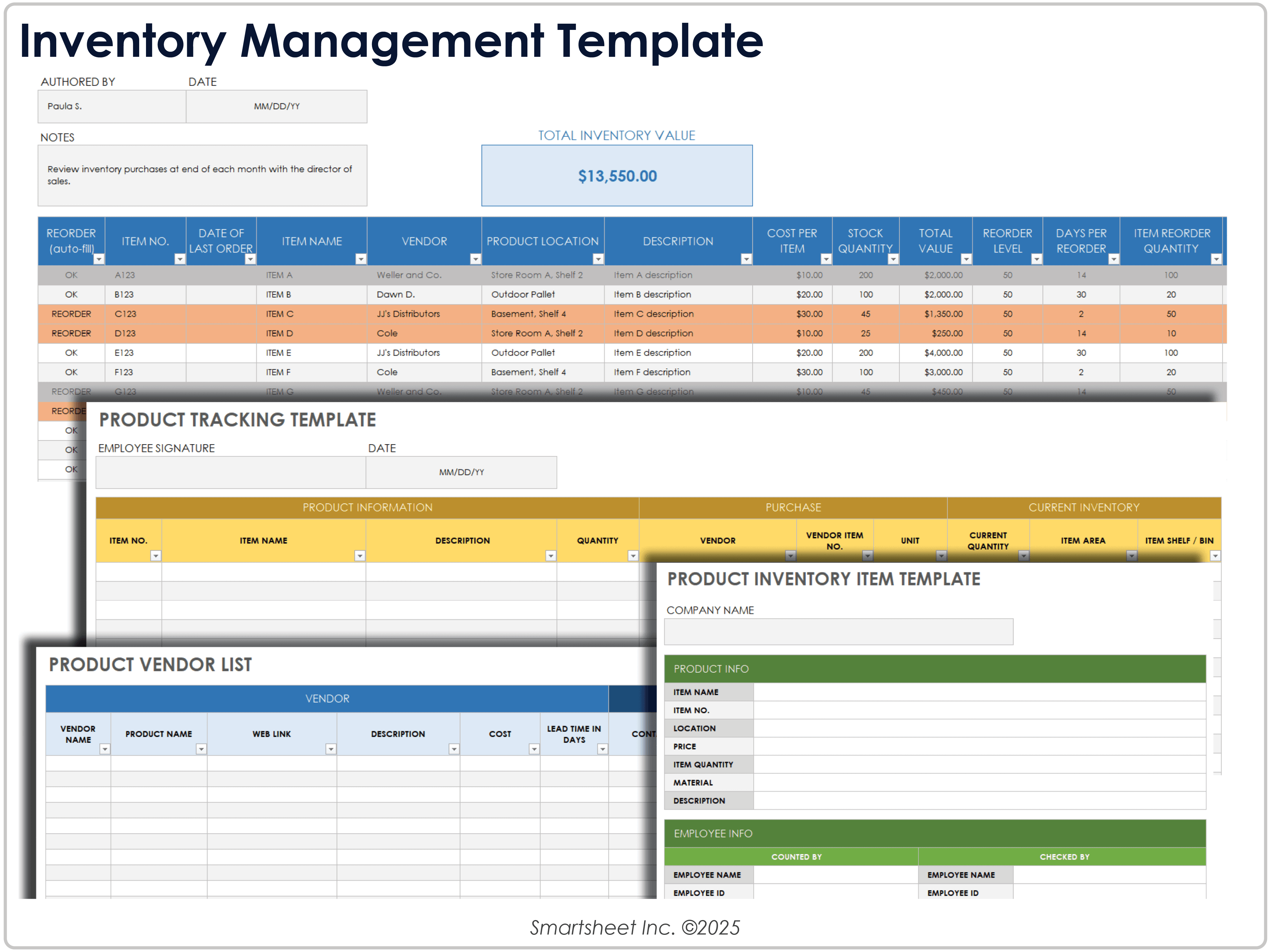 Plantilla de gestión de inventario 8781