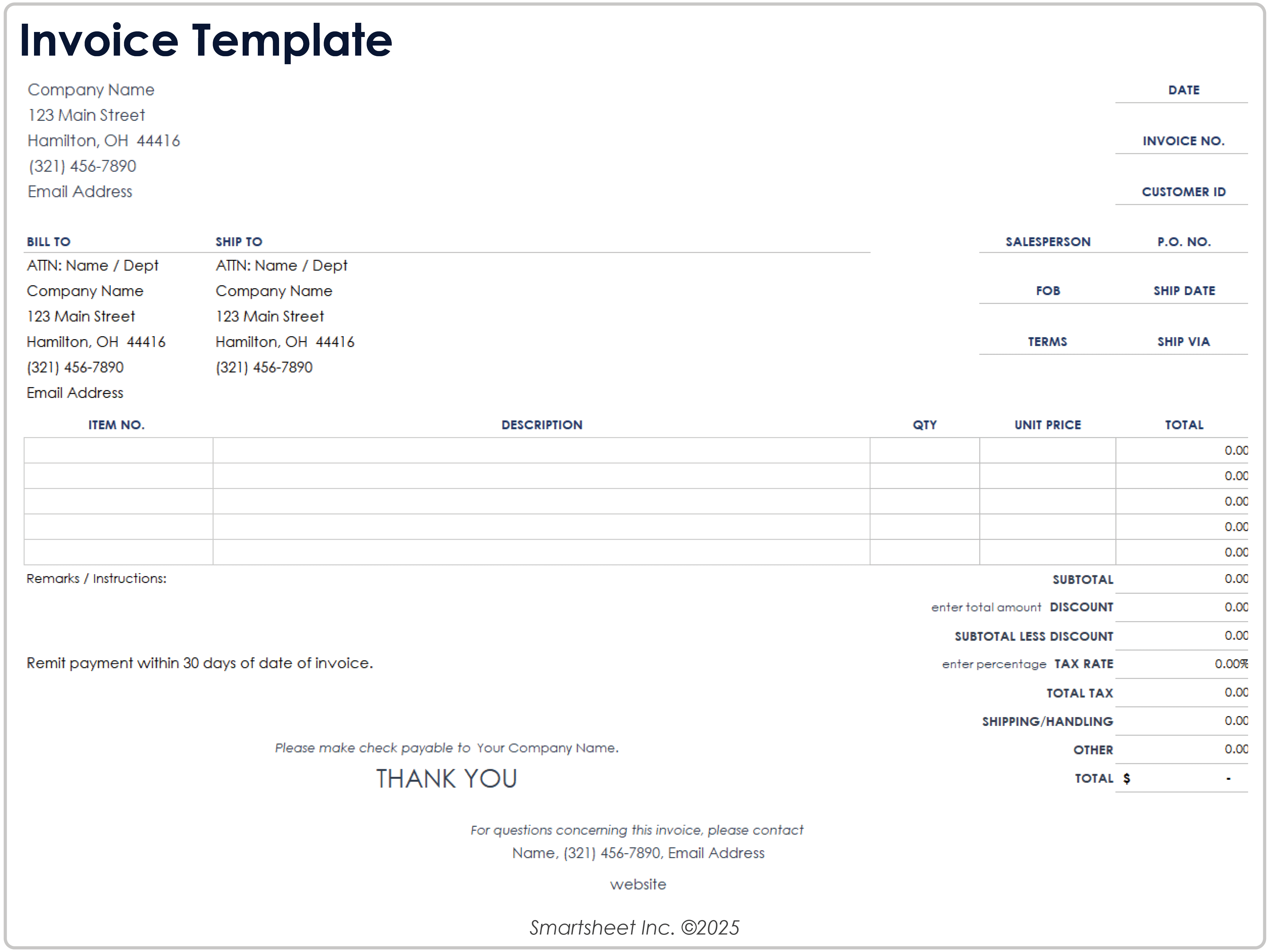 Plantilla de factura 8781