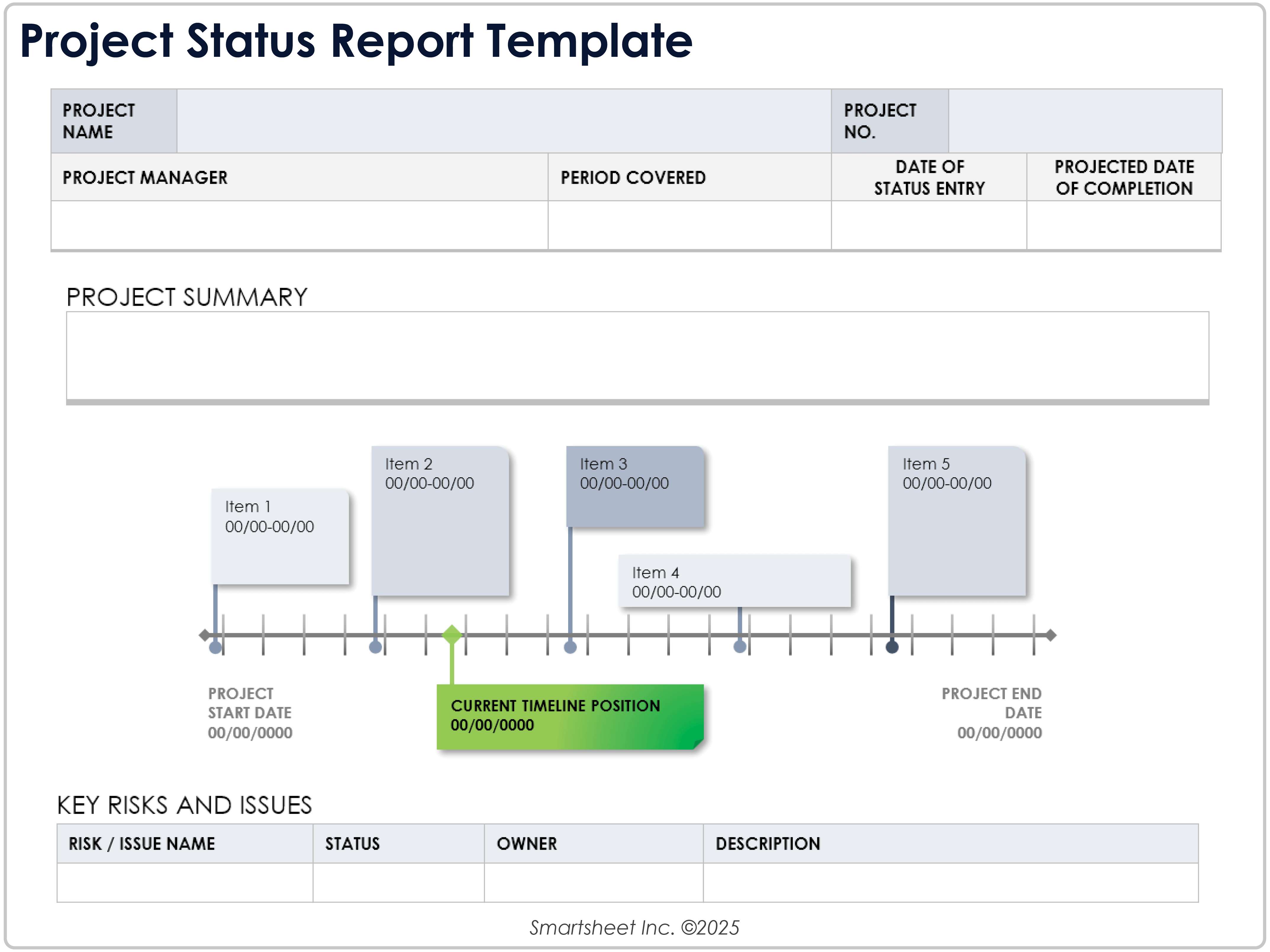 Plantilla de informe de estado de proyectos 8781