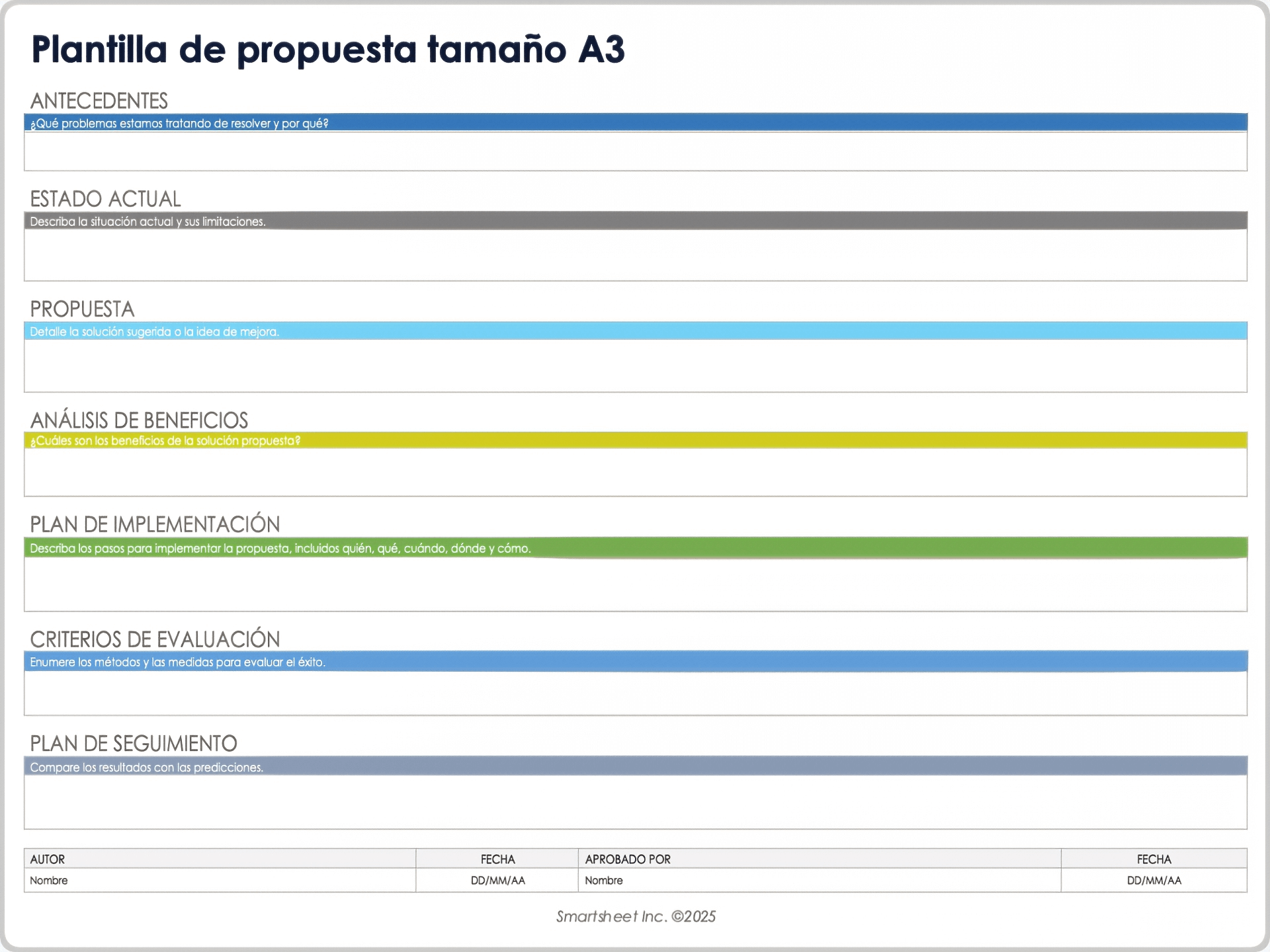 Plantilla de propuesta tamaño A3