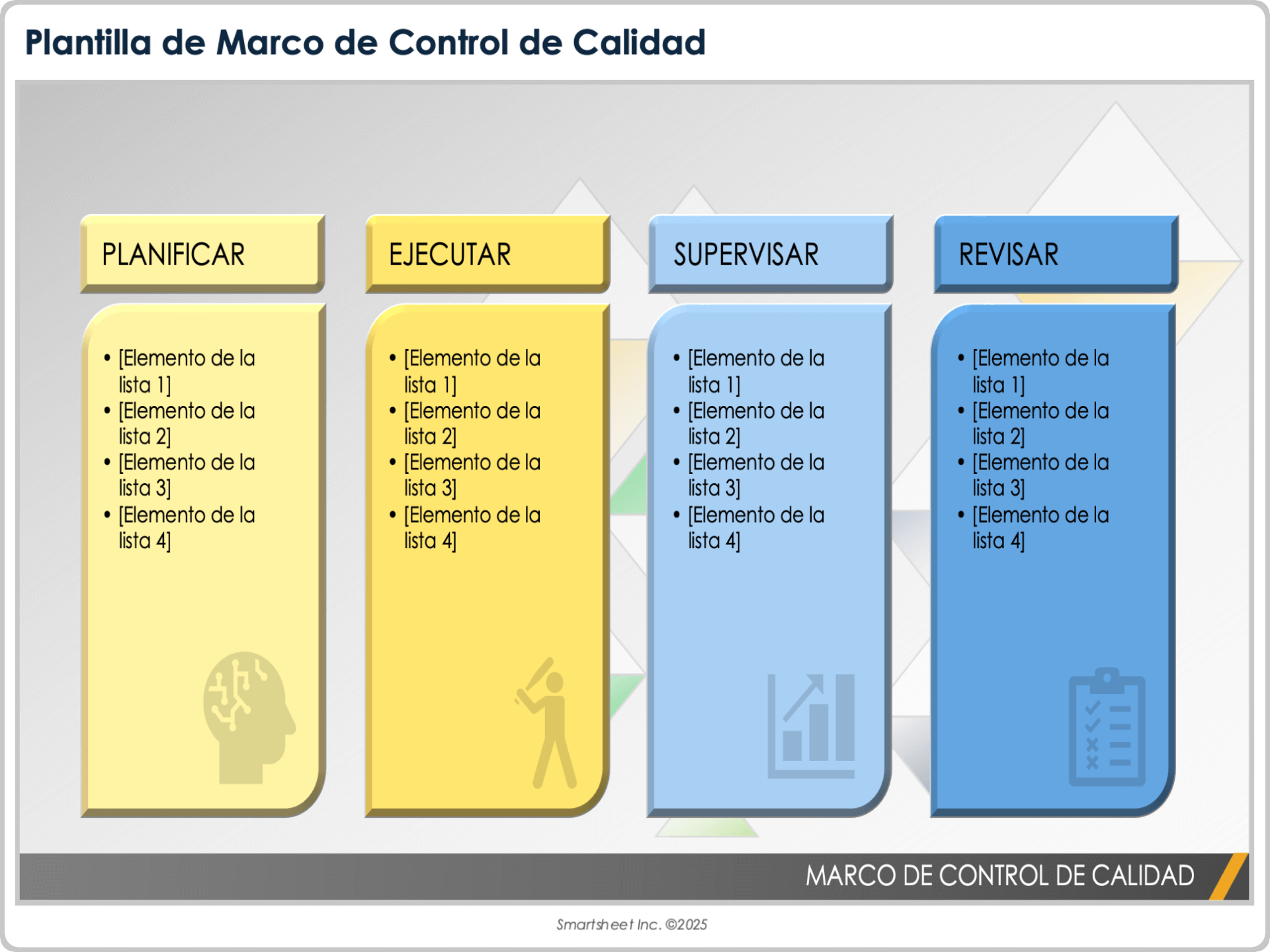 Plantilla de marco de control de calidad