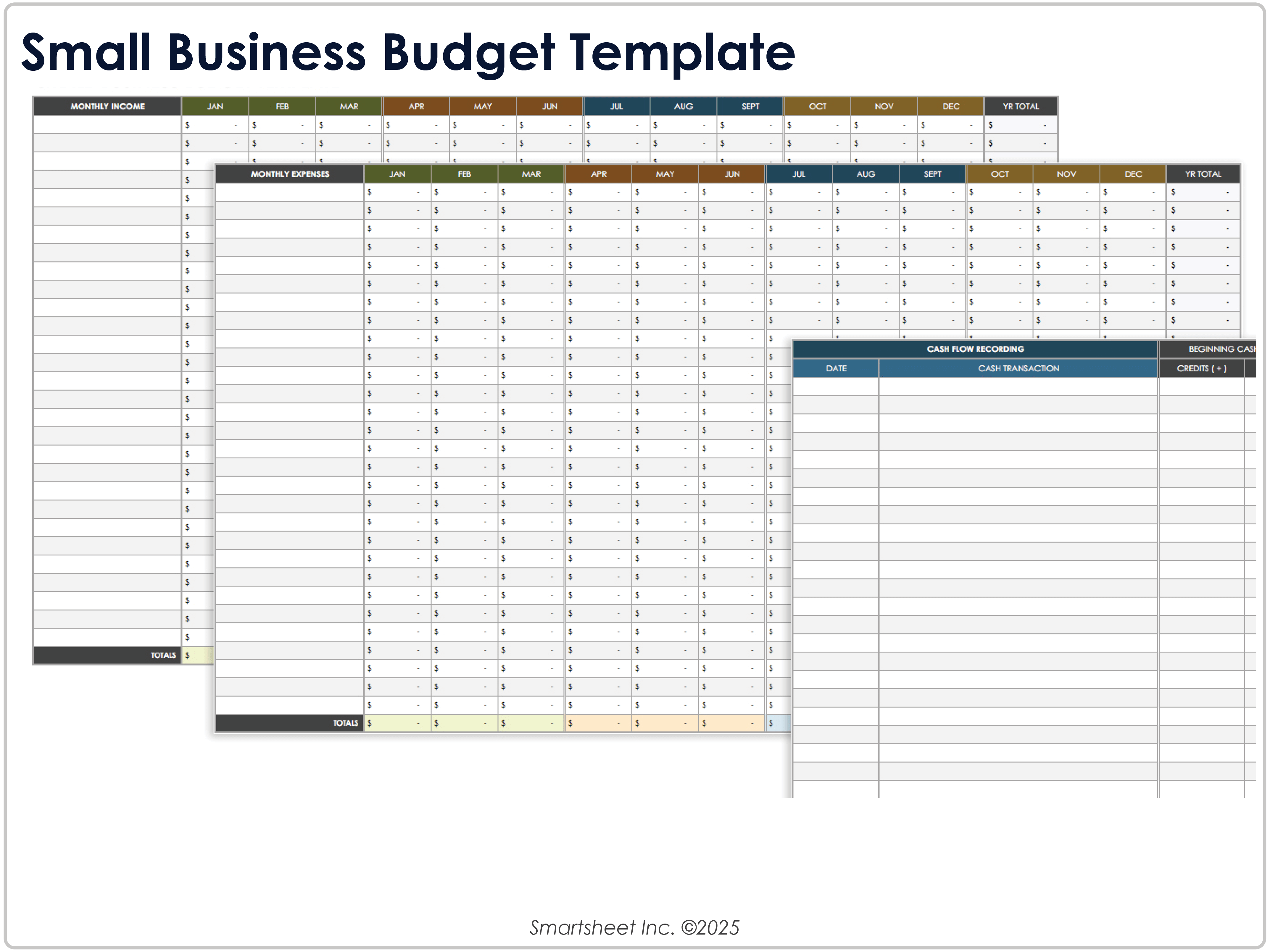 Small Business Budget Template 9026