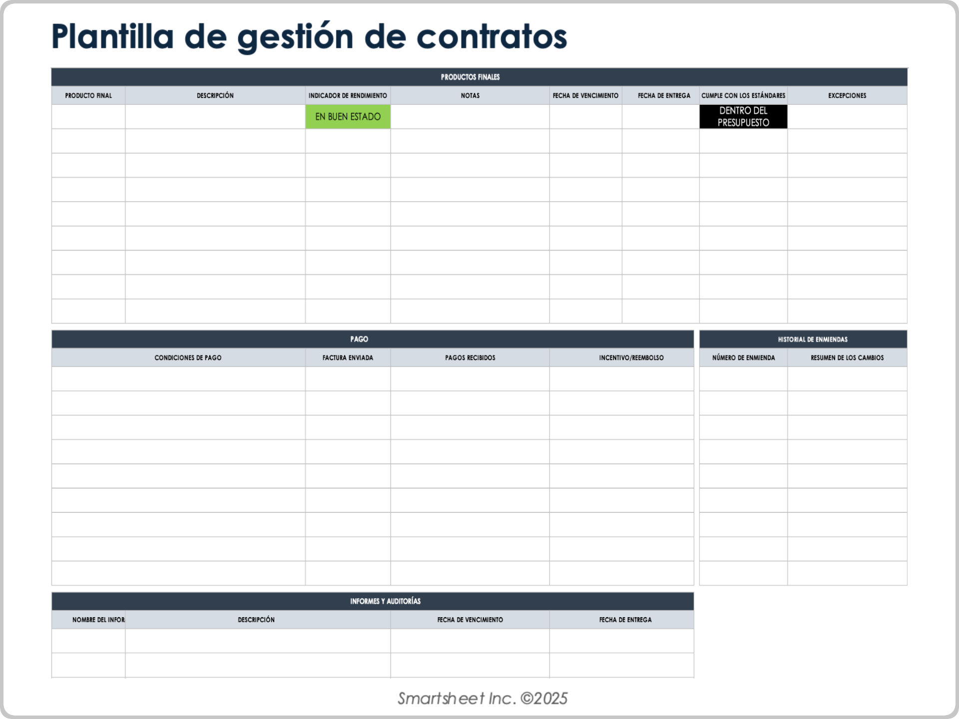 Plantilla de gestión de contratos