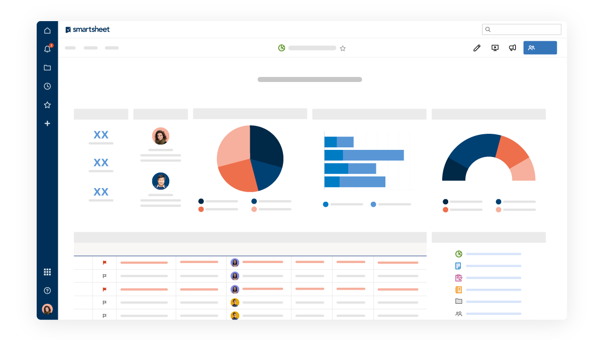 ilustración del panel de smartsheet