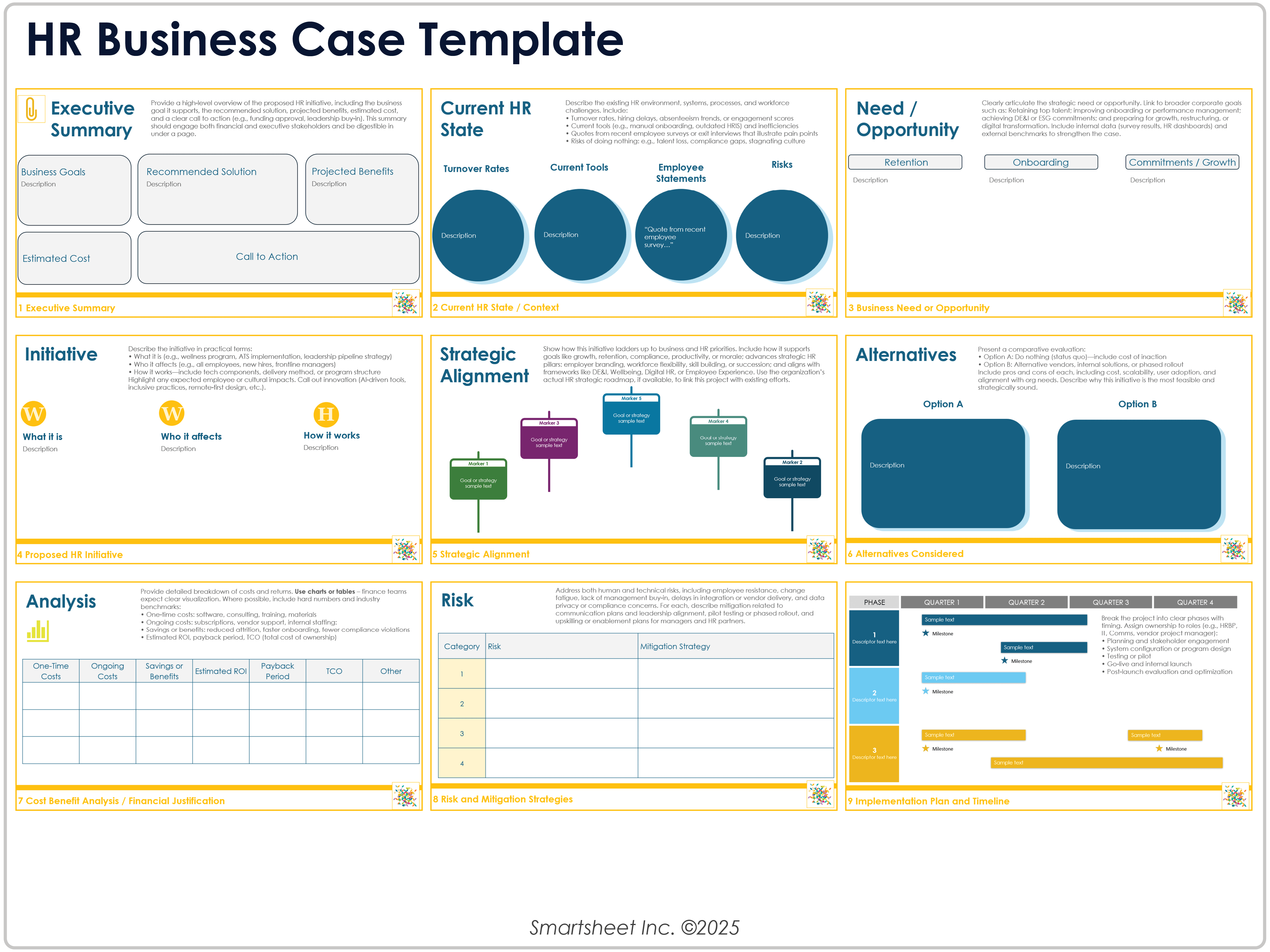 Plantilla de caso de negocios de RRHH