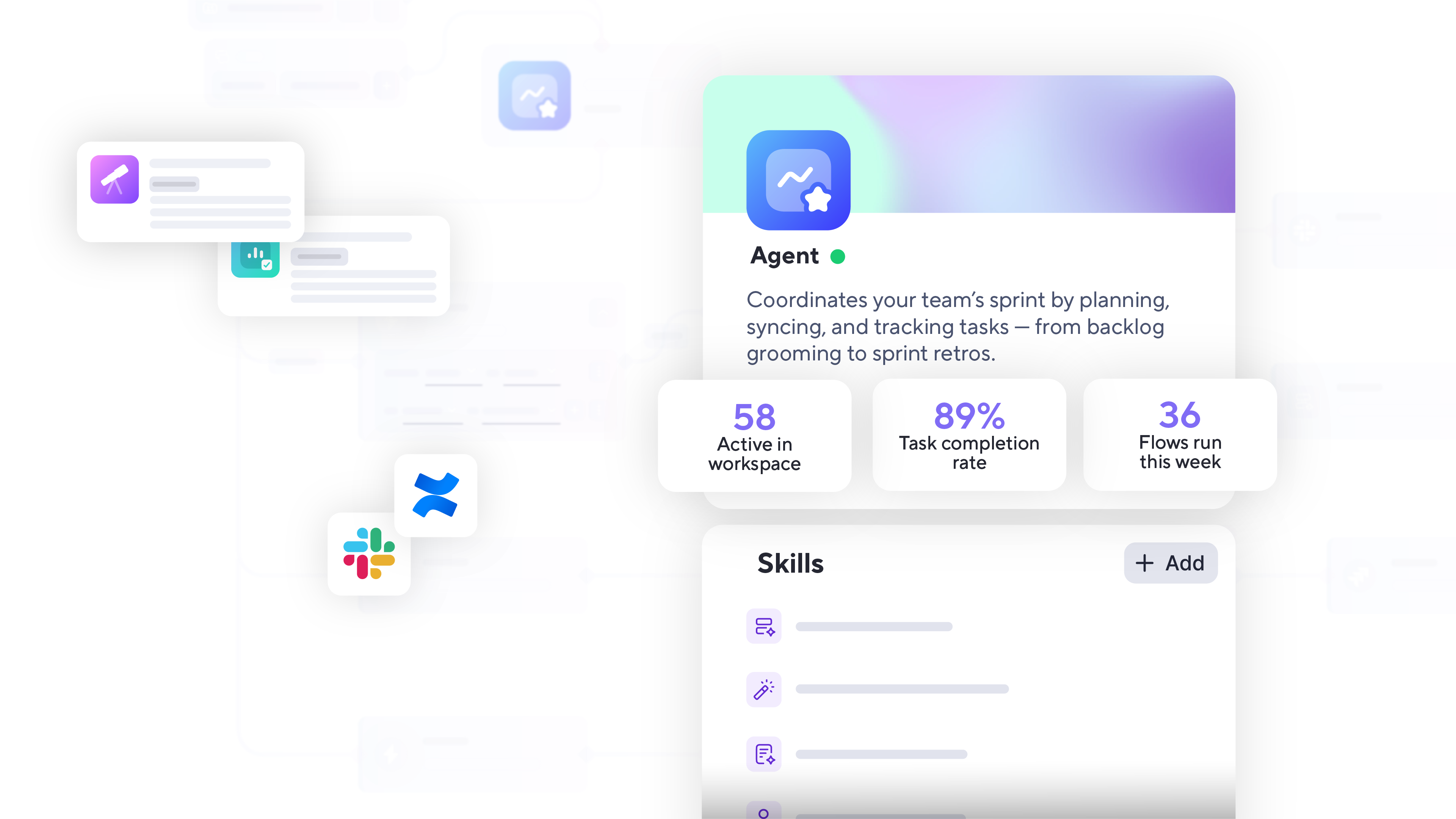 Smartsheet AI agent product screen