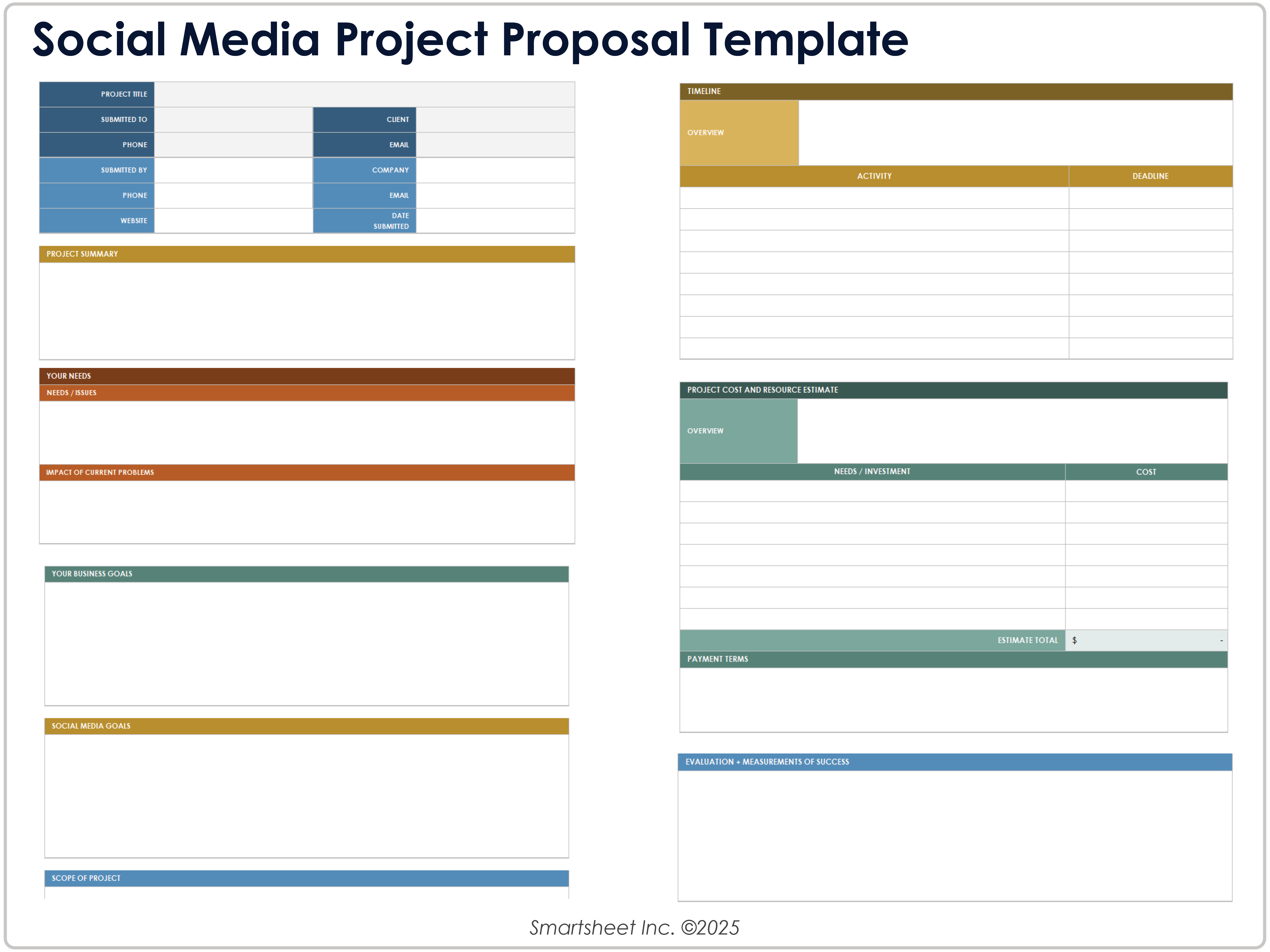 Social Media Project Proposal Template