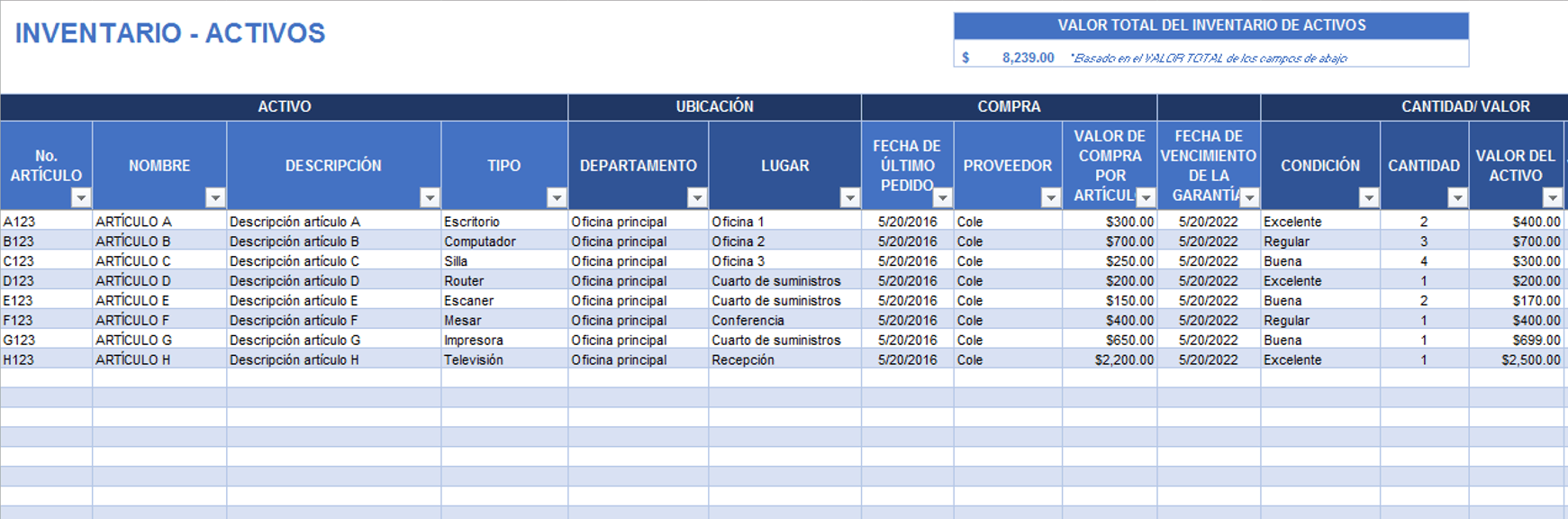 Plantillas Gratis De Inventario En Excel Smartsheet 5944