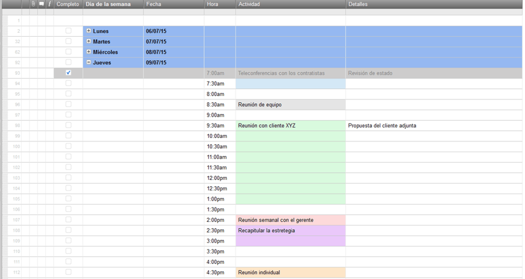 Plantillas de Excel gratis para crear calendarios