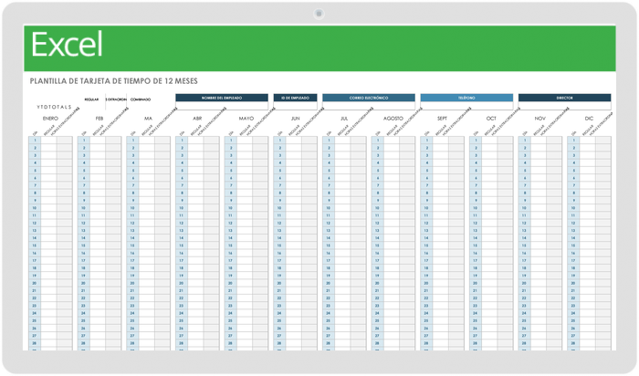 Plantillas Excel para control de asistencia - Clockify™