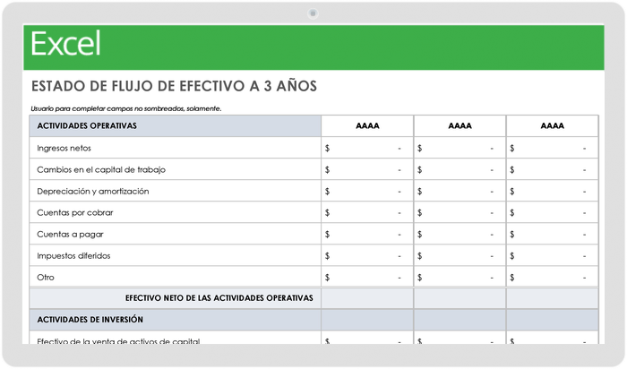 Plantillas gratuitas de estado de flujo de efectivo | Smartsheet