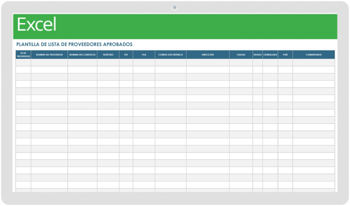 Lista de Proveedores Aprobados