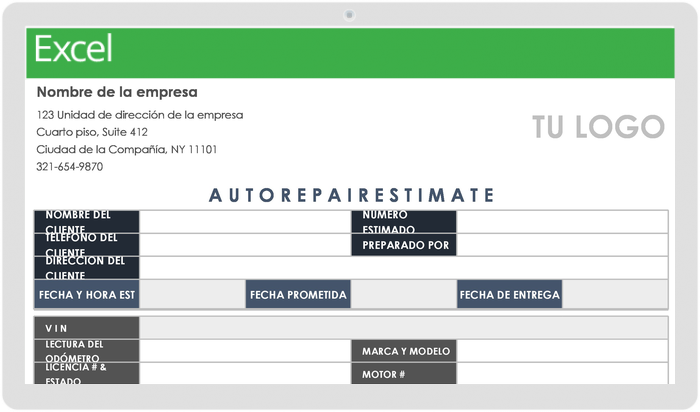 Estimado de Reparación de Automóviles