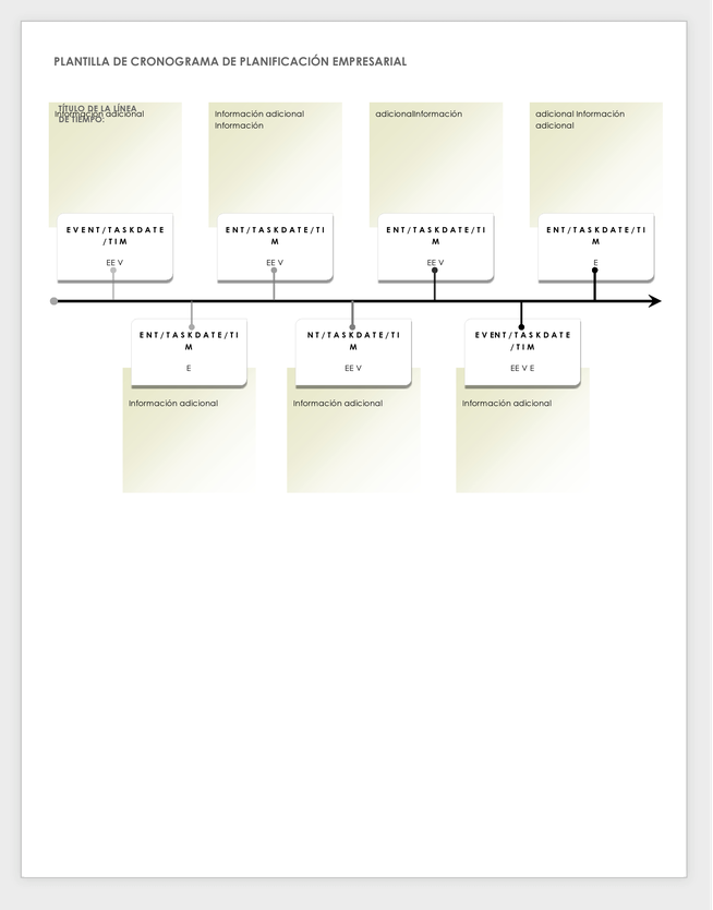 Plantillas Gratuitas De Cronogramas En Blanco