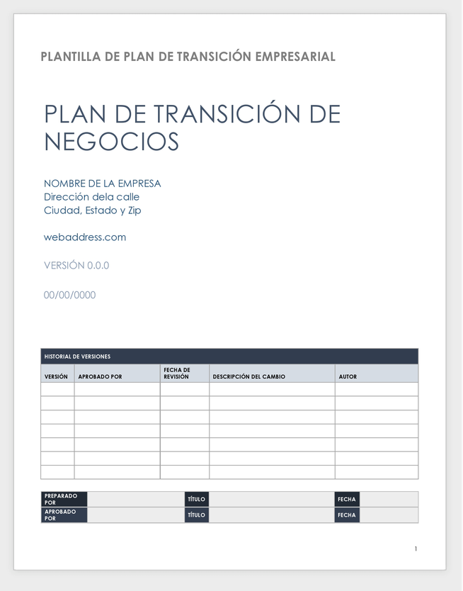 Plan de Transición Empresarial