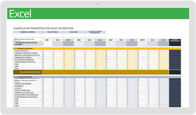 Plantilla de Excel Libro De Cuentas De Ingresos Y Gastos