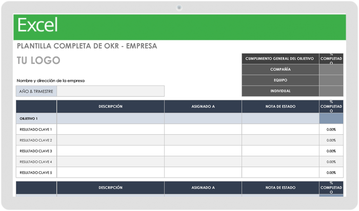 PLANTILLA OKR INTEGRAL