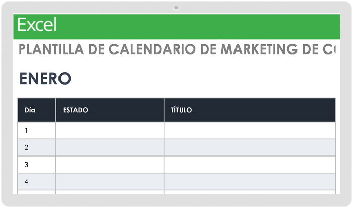 calendario de marketing de contenidos
