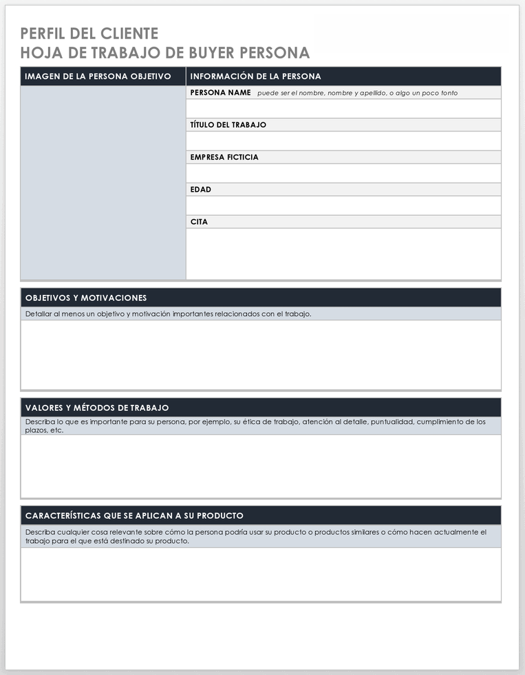 Plantillas Gratuitas Para Clientes Perfil Smartsheet