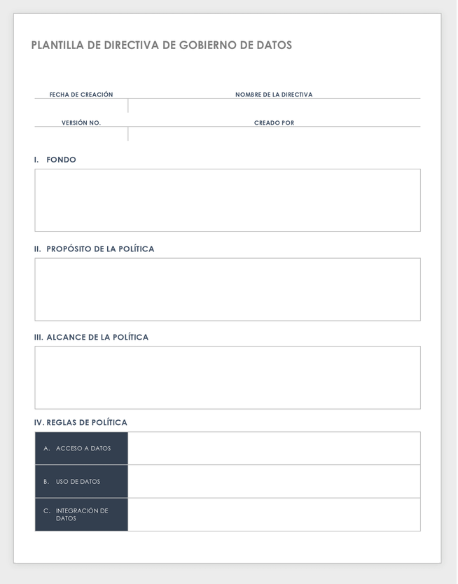 Plantillas Gratuitas De Políticas Y Procedimientos Smartsheet