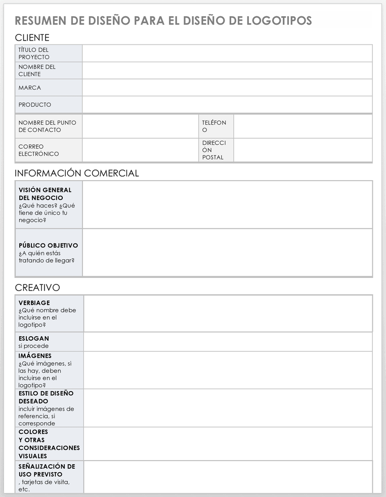 Plantillas gratuitas del brief de diseño | Smartsheet