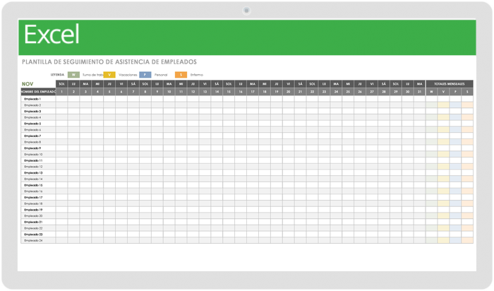 Usar Excel para organización de horarios laborales