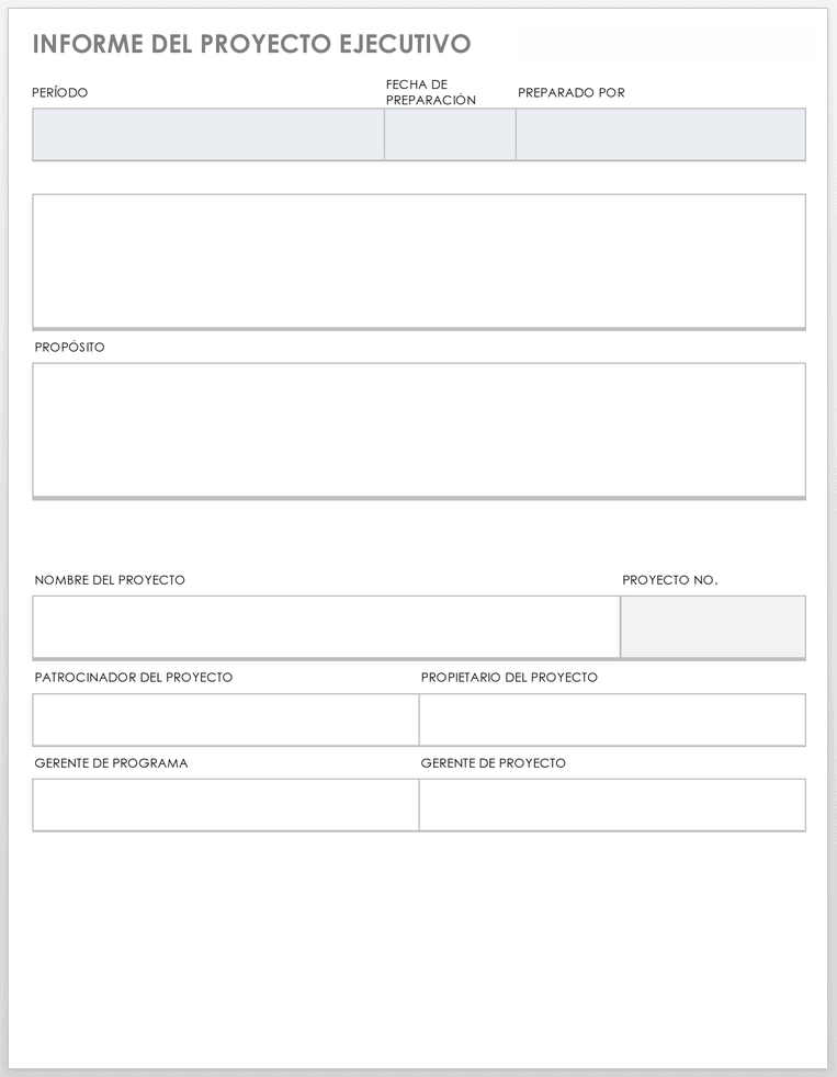 Plantillas Gratuitas De Informe De Proyectos Smartsheet