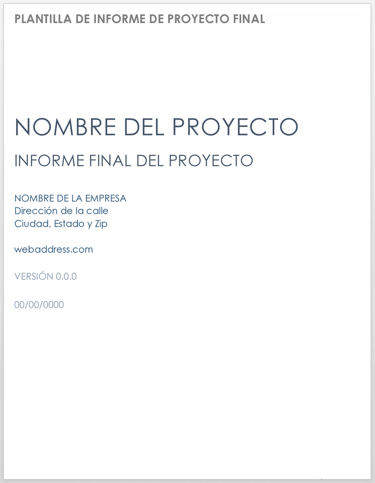 Plantillas Gratuitas De Informe De Proyectos Smartshe 7763