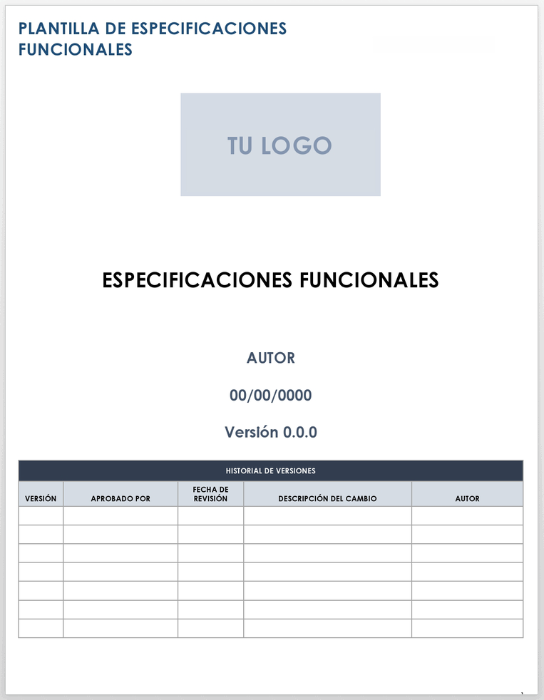 ESPECIFICACIONES FUNCIONALES