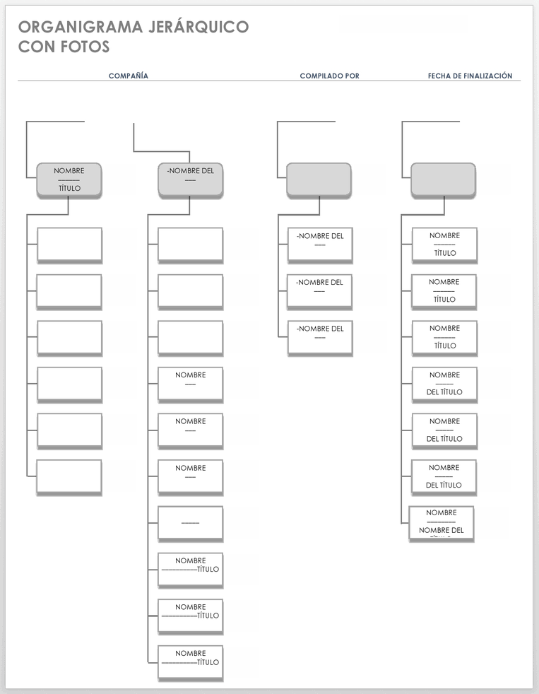 plantilla de organigrama de matriz