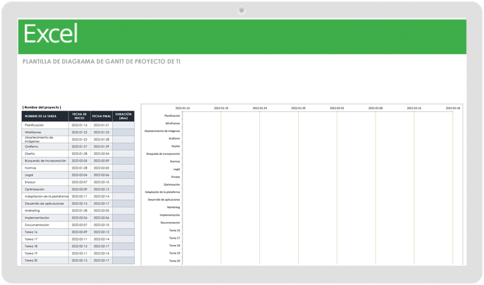 Plantillas gratuitas de diagrama de Gantt en Excel y otras herramientas |  Smartsheet