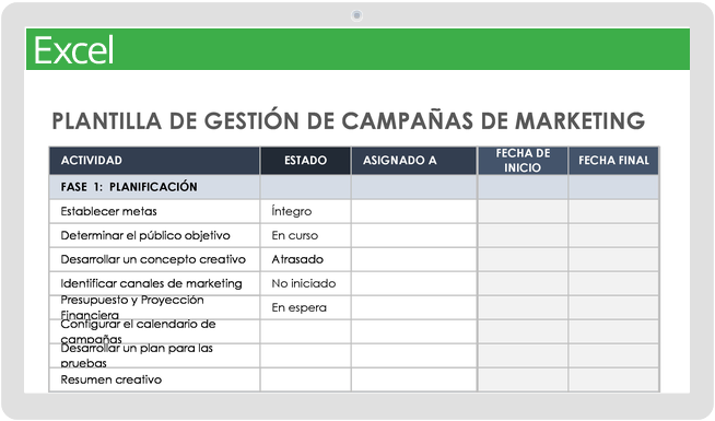 Plantillas Gratuitas Para Campañas De Marketing Smartsheet 7233