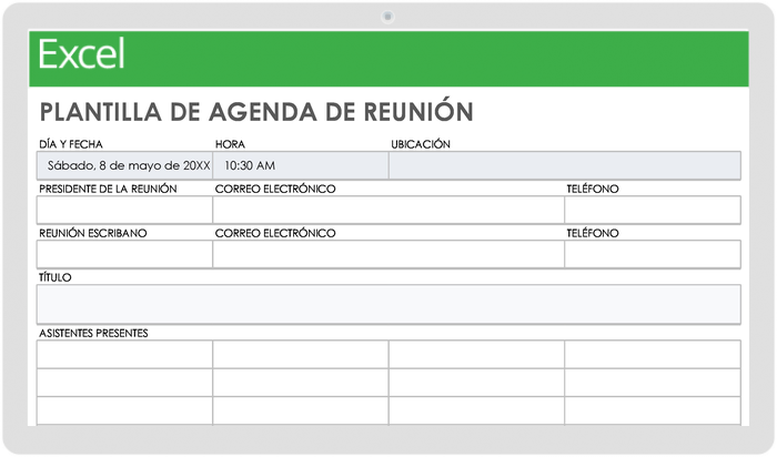 Agenda de la reunión